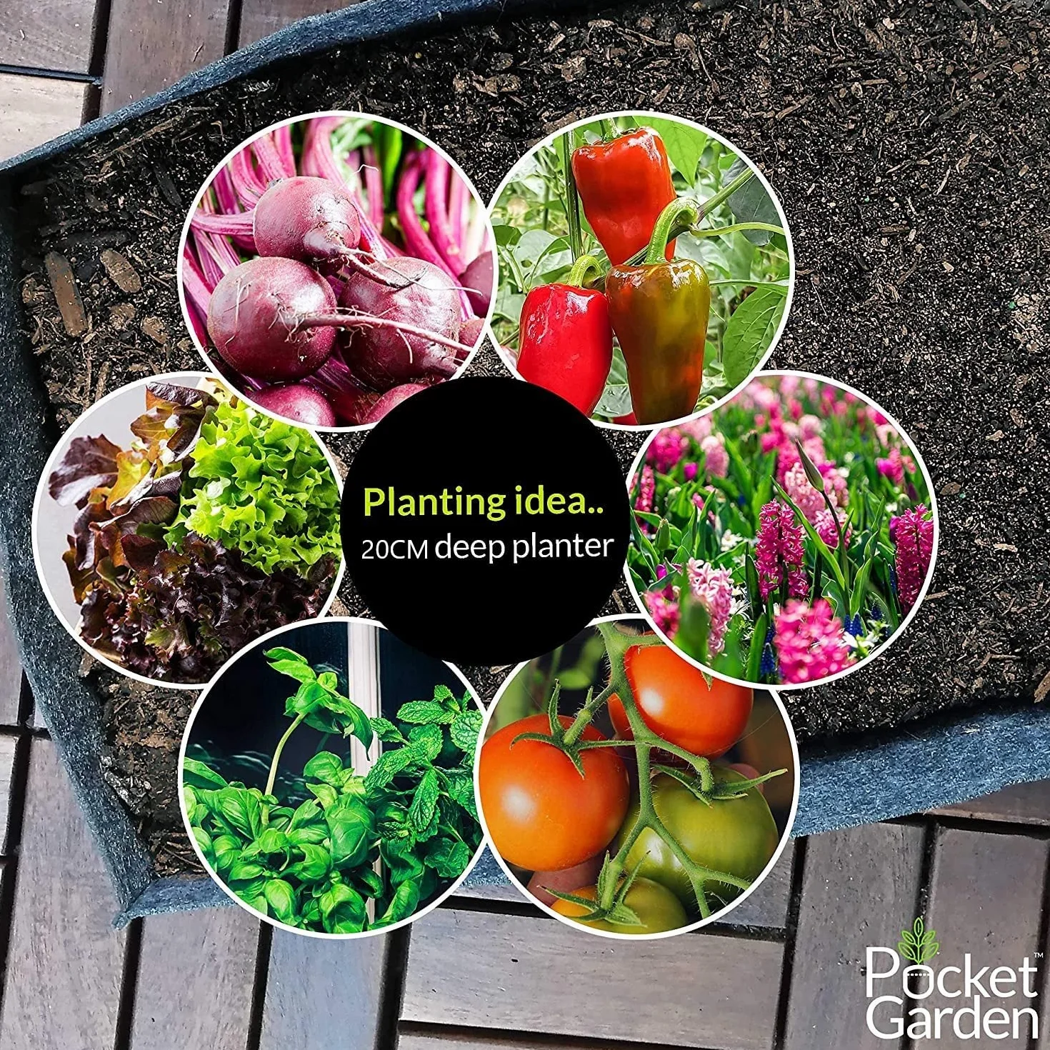 LATERN 4Pcs 8 Gallons Sacs de Culture de Plantes, Rectangulaire Sacs de Culture Respirants en Tissu non Tissé Robuste épaissi Conteneur de Pots de Jardin D'aération de Racine Avec Poignées à Sangles
