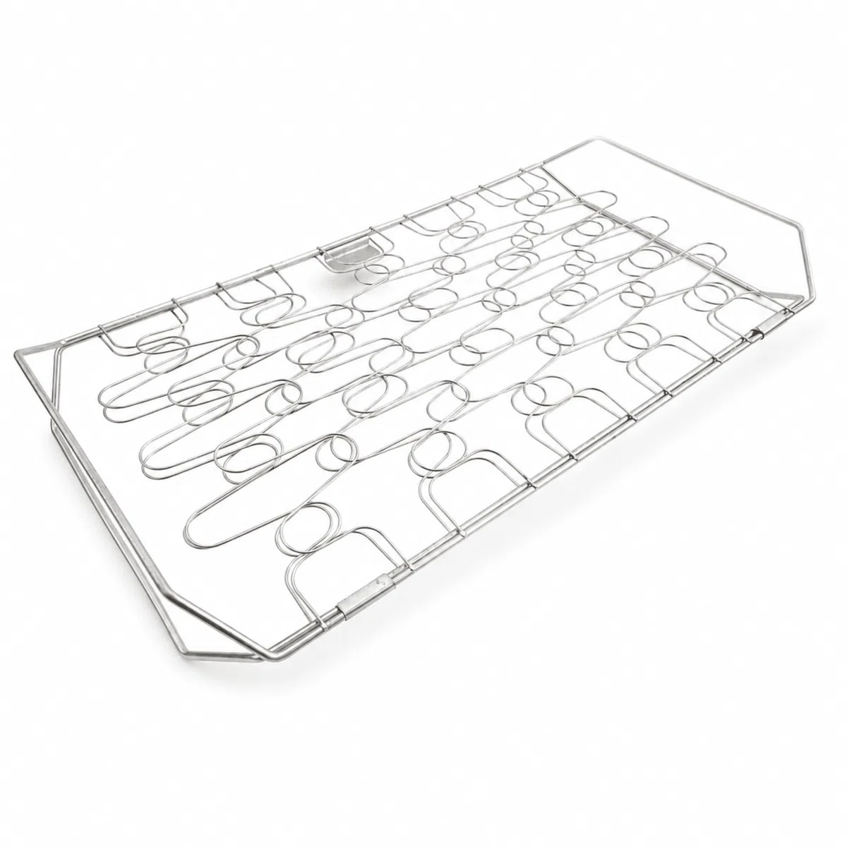 Diloy Home Panier Gril pour Poisson et Légumes, Grille Flexible en Acier Inoxydable, Double Grille pour Barbecue, Facile à Retourner, Compatible Lave-Vaisselle, 45 x 26 cm