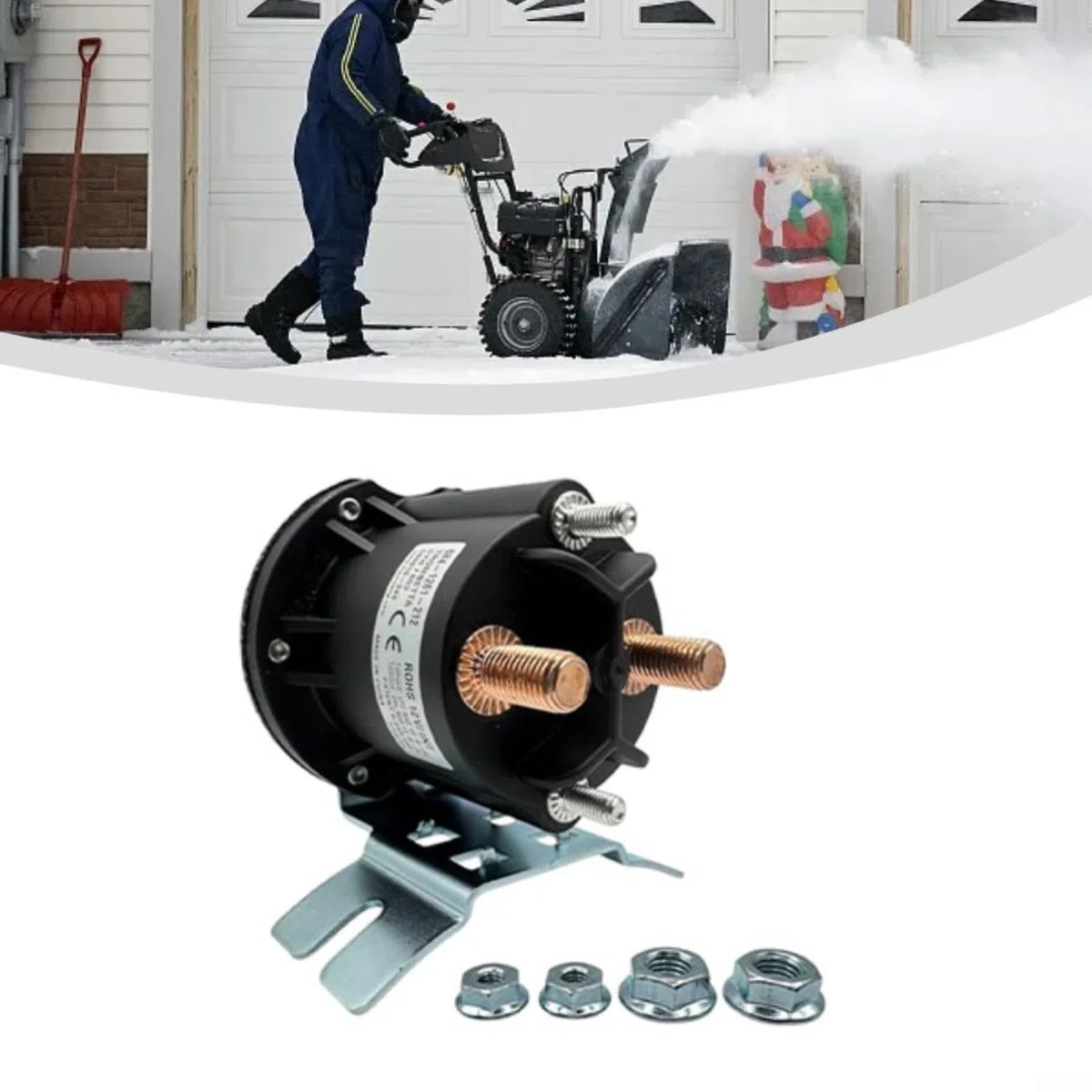 Kit relais solénoïde de pompe hydraulique 12 V pour chasse-neige, hayon élévateur et remorque à benne basculante, certifié IP67, compatible avec Meyer et Big Tex