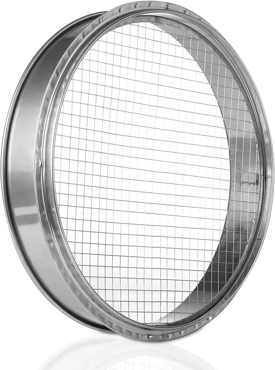 Tamis de Jardin Rond 30cm en Acier Inoxydable avec 5 Mailles Interchangeables Tailles de 3/6/9/10/12mm Outil Jardinage pour Tamiser Le Sol, Les Semences, Les Pierres et Le Compost, Pelle Inclus