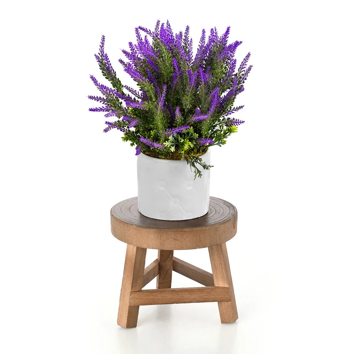 Tabouret en bois, stable et durable, 15 cm de haut, marron, mini tabouret décoratif pour petits bijoux et plantes, idéal pour la cuisine, la salle de bain, la chambre à coucher