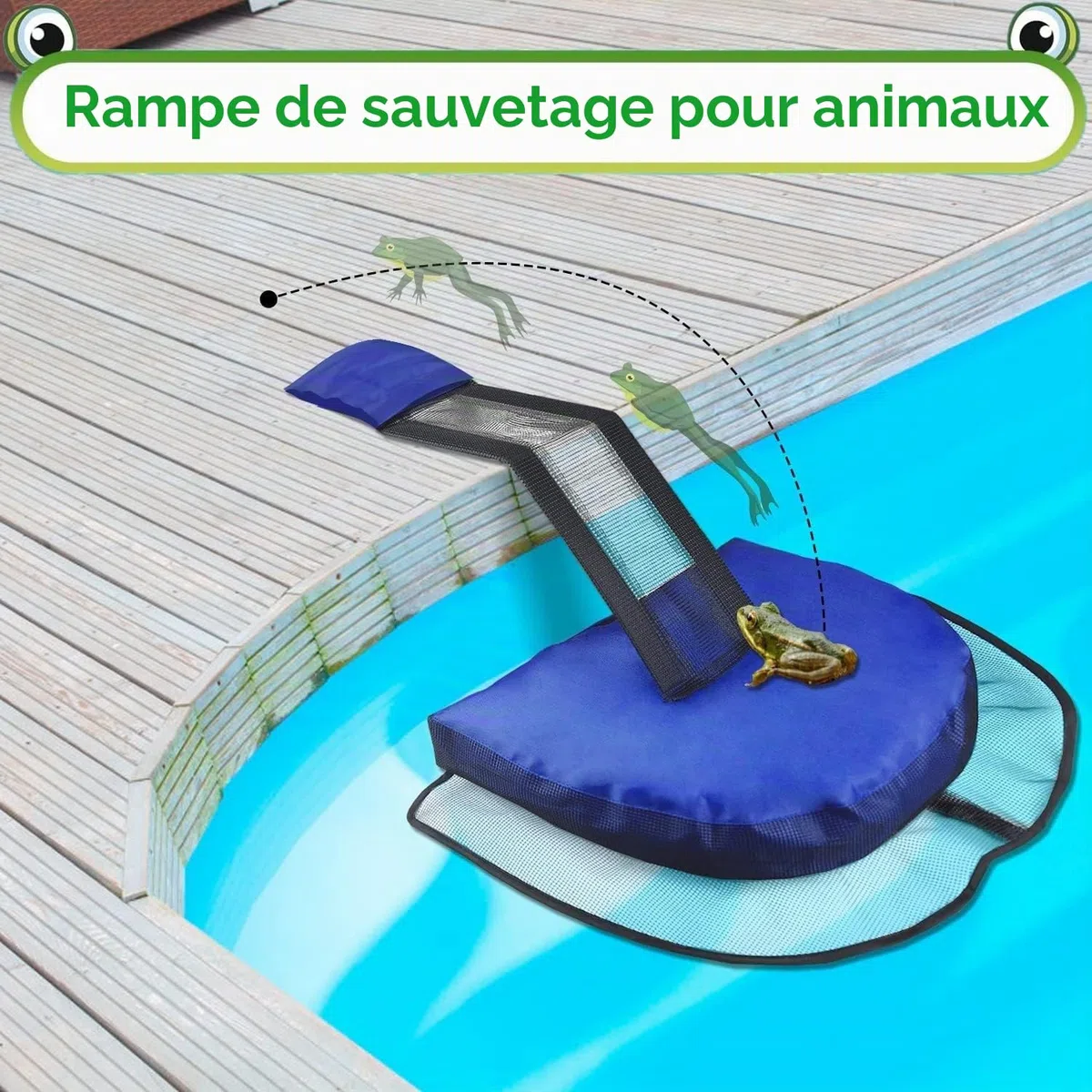 LATERN 2 Pièces Rampes D'Évacuation pour Animaux, 45CM x 34CM Sauver d'animaux Flottant pour Piscine Échelle de Sauvetage Gonflable pour Grenouille pour Tous Petits Animaux Entrant dans Piscine