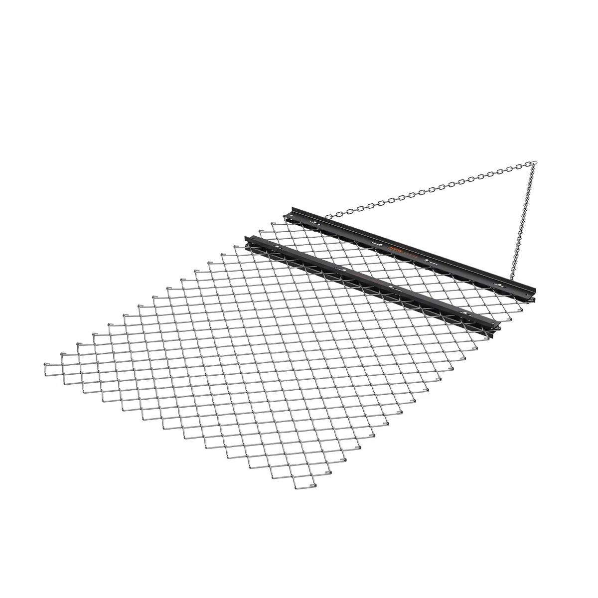 VEVOR Herse Traînée à Chaîne 1550x1235 mm Niveleur d'Allée Acier Q235 Tapis de Traînage Nivellement de Paysage, Préparation de Gazon, Remorquable pour Tracteur, VTT, UTV, Allée Gravier, Ferme, Champ