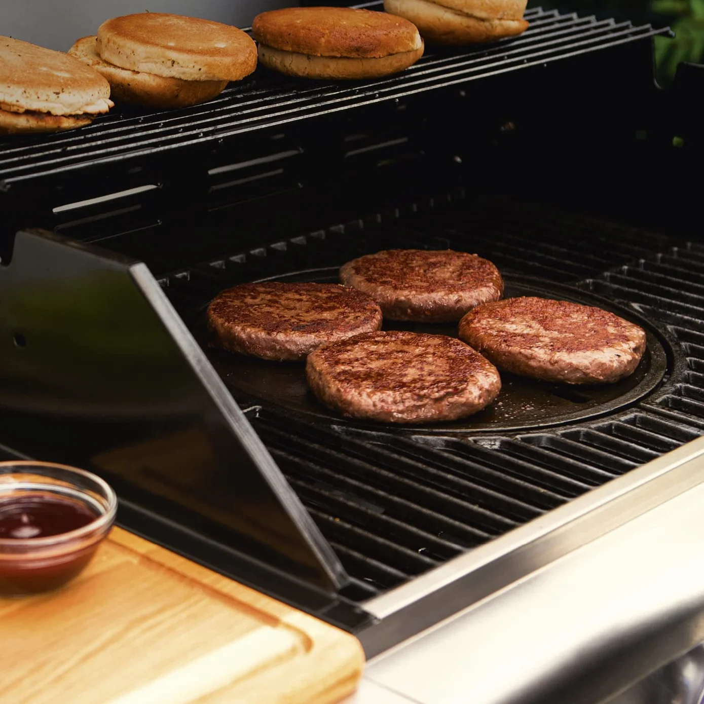 LANDMANN Plaque de cuisson Modulus - En fonte émaillée - Compatible avec le système de grille de cuisson Modulus - Utilisable des deux côtés - Idéale pour rôtir et cuire de petits aliments grillés