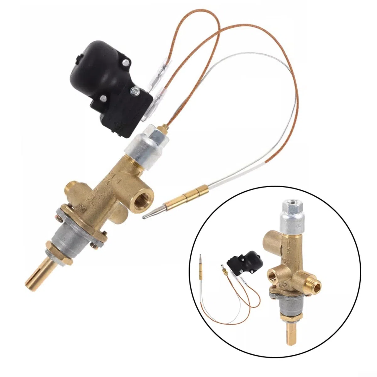 Meter Star Chauffage de terrasse au gaz Kit de sécurité Chauffage de terrasse au gaz propane, pièces de rechange, coupleur thermique et interrupteur de sécurité FD4
