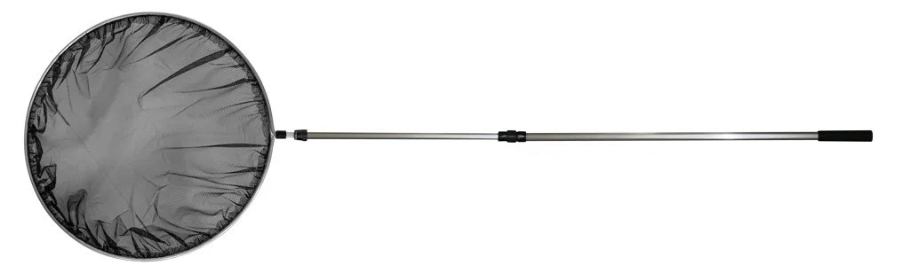 Söll Épuisette Extra-Large Ronde Ø 56 cm en Aluminium de Haute qualité, télescopique de 90-160 cm