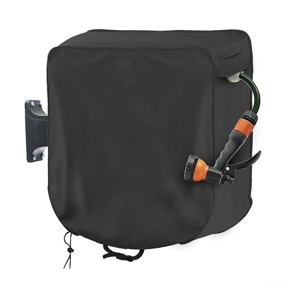 Housse de protection murale pour dévidoir de tuyau d'eau, imperméable, écran 420D, carrée, pour votre tuyau d'arrosage et dévidoir 60 x 45 x 60 cm
