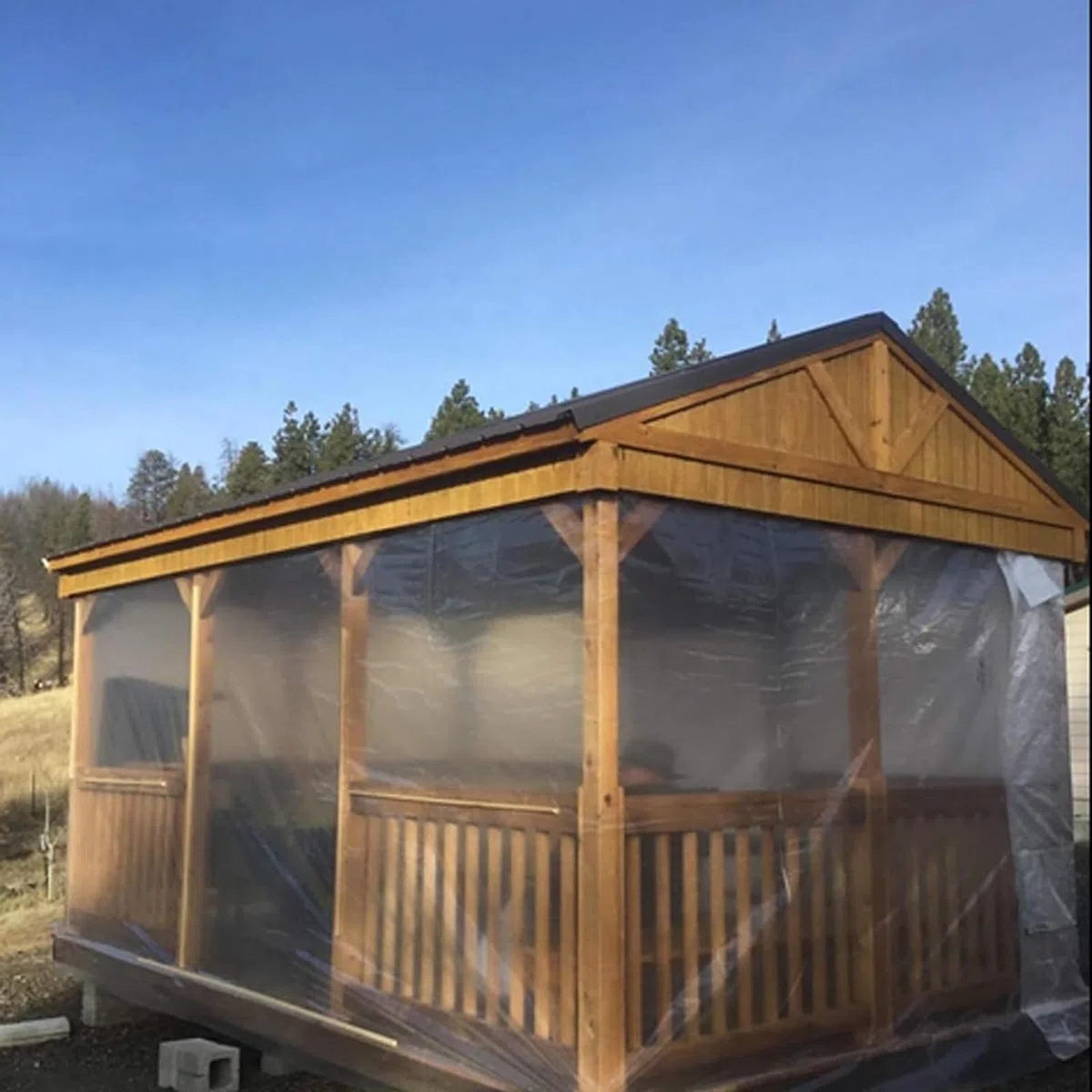DAZZTIME 3x6M Bâche de Protection en Polyéthylène,Film à Effet De Serre,Bache Plastique Transparente,Résistant Couverture de Polytunnel,pour Protection Serre de Plante de Jardin(200Mu/1000G)