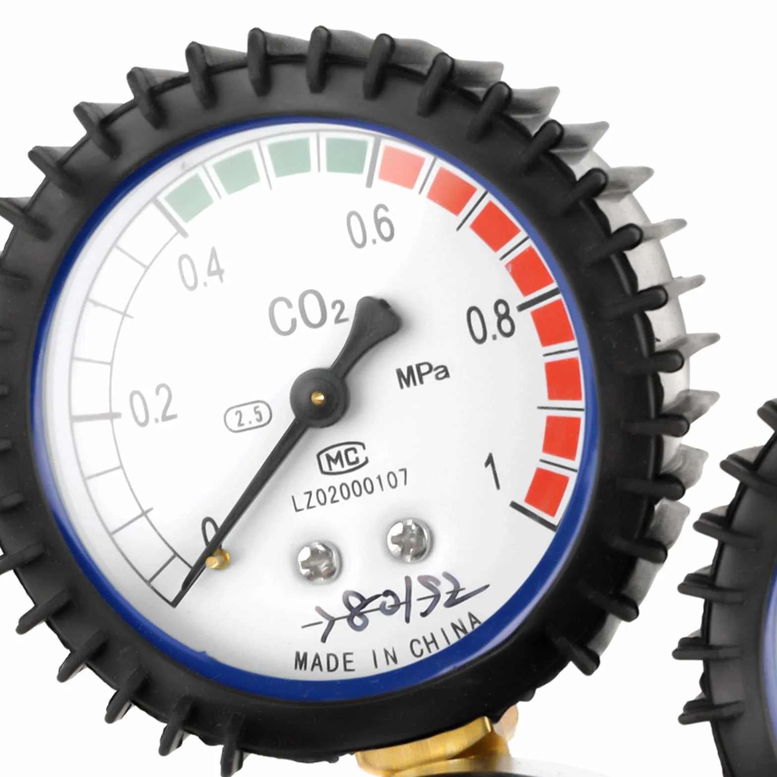 Régulateur de CO2 Double Haute Précision pour Soudure Professionnelle avec Réducteur de Pression, Double Jauge de Contrôle et Soupape de Sécurité pour Bouteilles de Gaz Industrielles