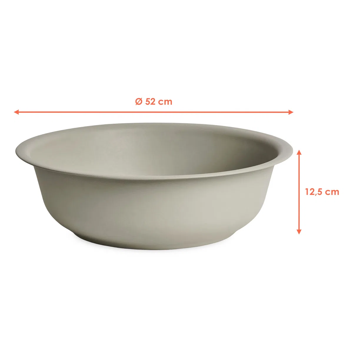 Spetebo Mini étang de jardin rond beige - 52 cm - Décoration de jardin en métal Grande vasque à fleurs - Étang décoratif Mini étang Étang de balcon Bac d'étang Pot de fleurs Bac à eau Étang Bassin