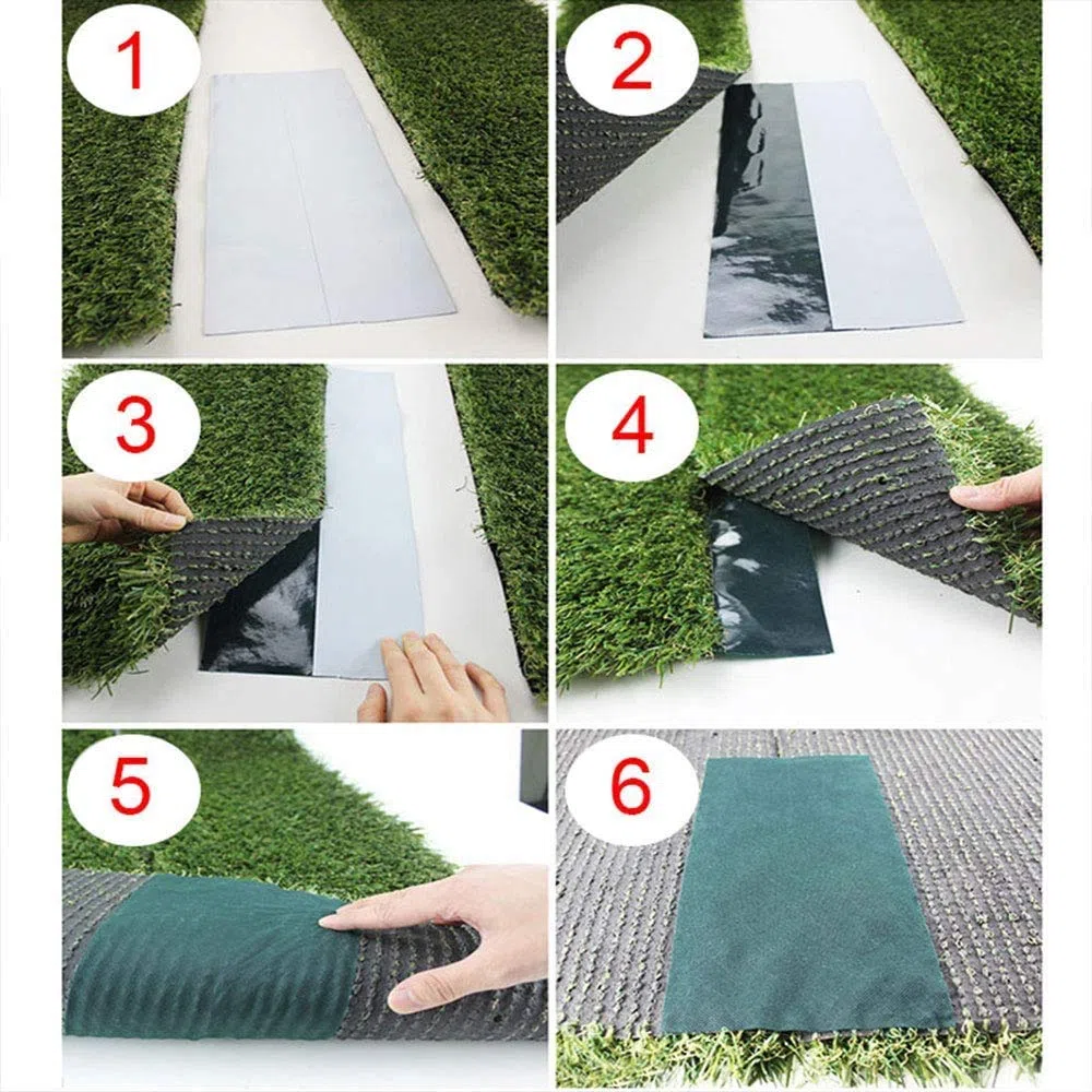 ATopoler 10Mx15CM Ruban Adhésif pour Gazon Artificiel Bande Artificielle de Couture d'herbe Tissu Rejoignant Autocollant de Jardin Vert Ruban de Jointoiement Tapis de Pelouse