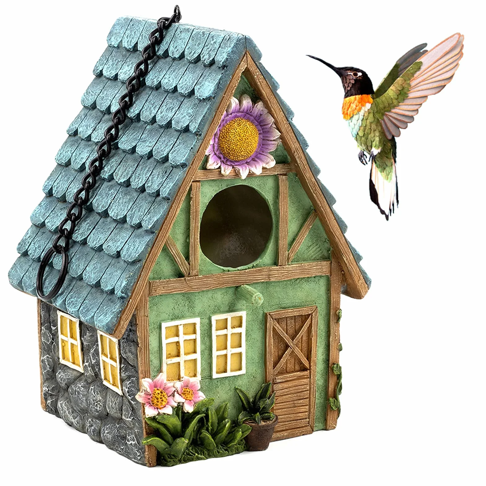 Nichoir Oiseaux Exterieur Original,Nichoirs à Oiseaux Sauvages,Repos Douillette pour Oiseaux,Peut Abriter à Partir De Temps Froid,Nid Oiseau Fait à La Mainr, pour La Décoration du Jardin,21x15x13cm