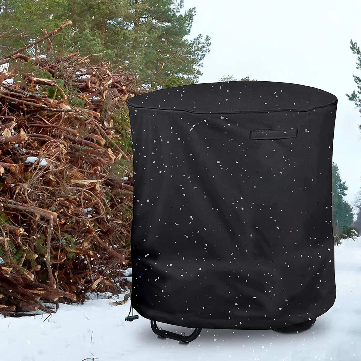 Housse de protection anti-poussière pour broyeur de bois