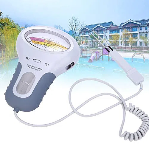 PH-mètre de Chlore, PH-mètre 2 en 1, Testeur de Niveau de Chlore CL2 avec Sonde, Testeur de qualité de L'eau Portable pour Piscine, Spa, Moniteur D'analyse de la qualité de L'eau