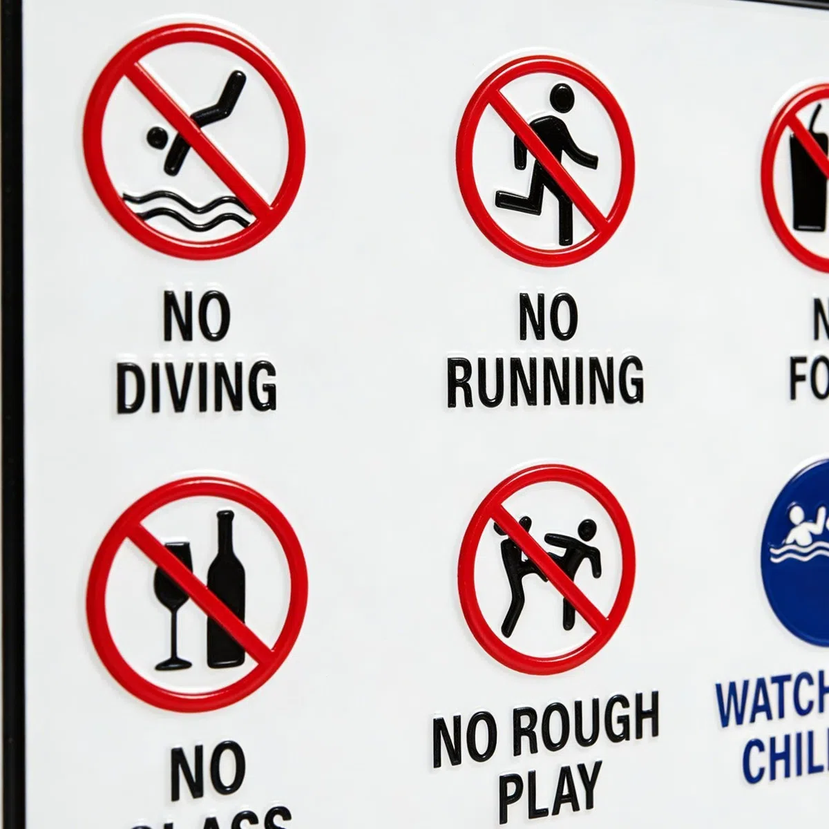 Pool Rules Sign - 8x12 Inch Decorative Plate for Outdoor Decor | Funny Poolside Warning Sign, Waterproof Wall Plaques Perfect for Beach Swimming Backyard Deck Door House Gym Home