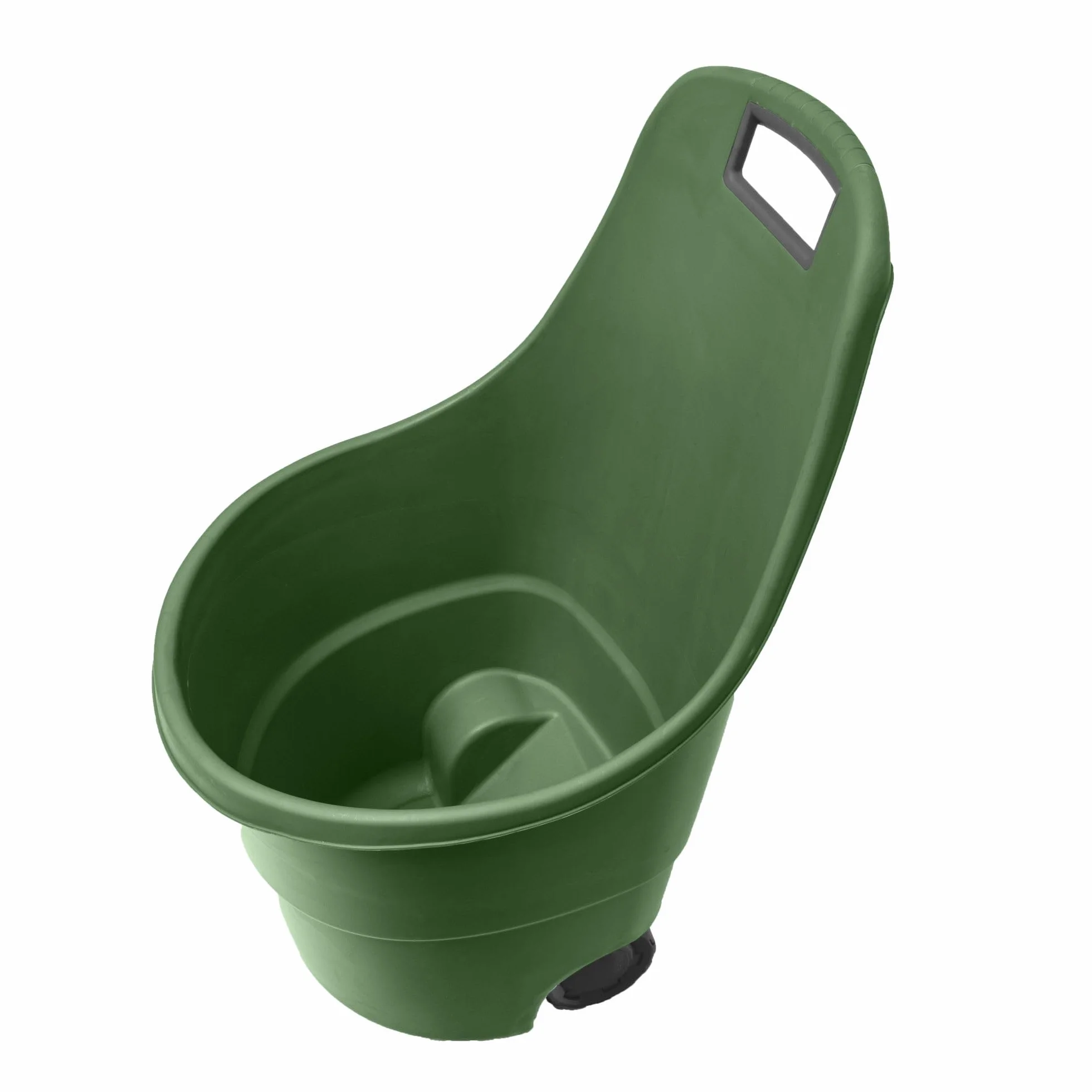 WERKA PRO, Chariot de Jardin sur Roues 45L, Transport Facile et Pratique, maniabilité Exceptionnelle, Conception Robuste en PVC, Vert, Standard