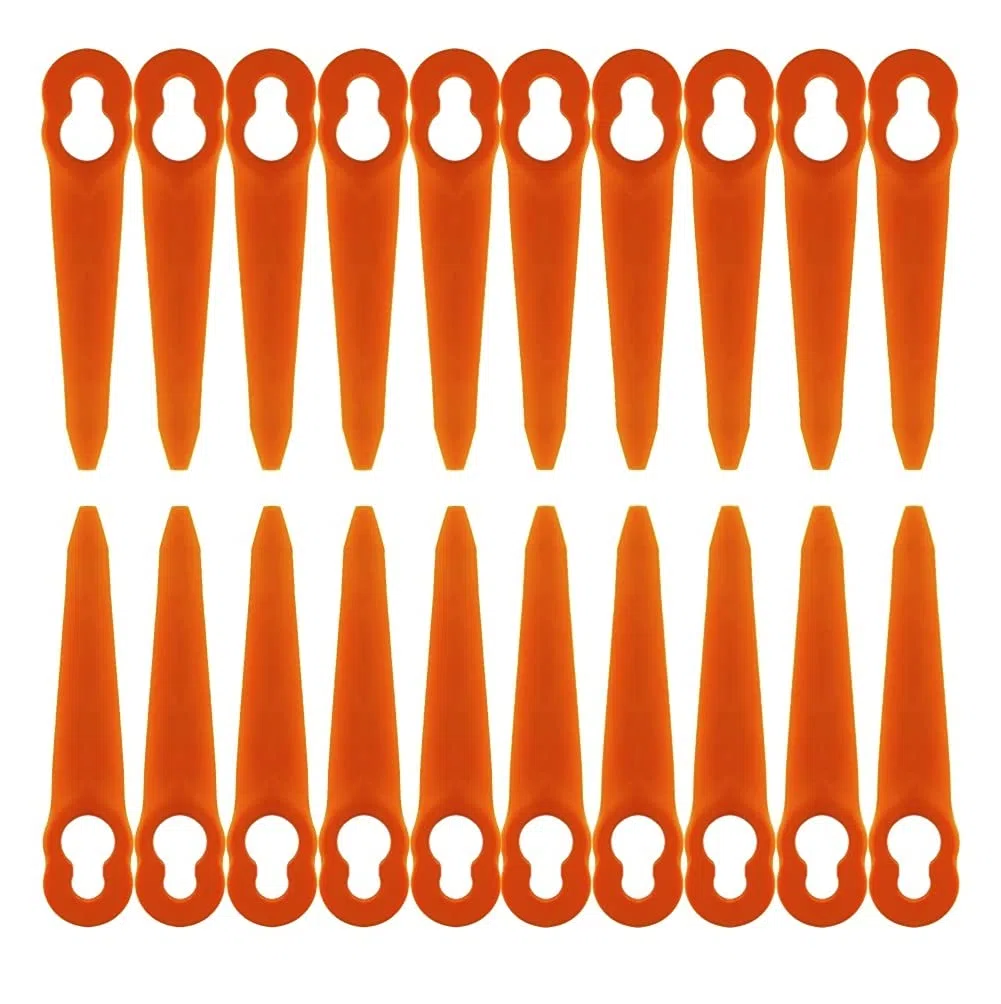 FourShow Lot de 100 Lames Compatible pour Coupe Bordure Stihl PolyCut 2-2 PolyCut 3-2, FSA 45 FSA 57 FSE 52, Lames en Plastique pour Coupe Bordure Stihl sans Fil