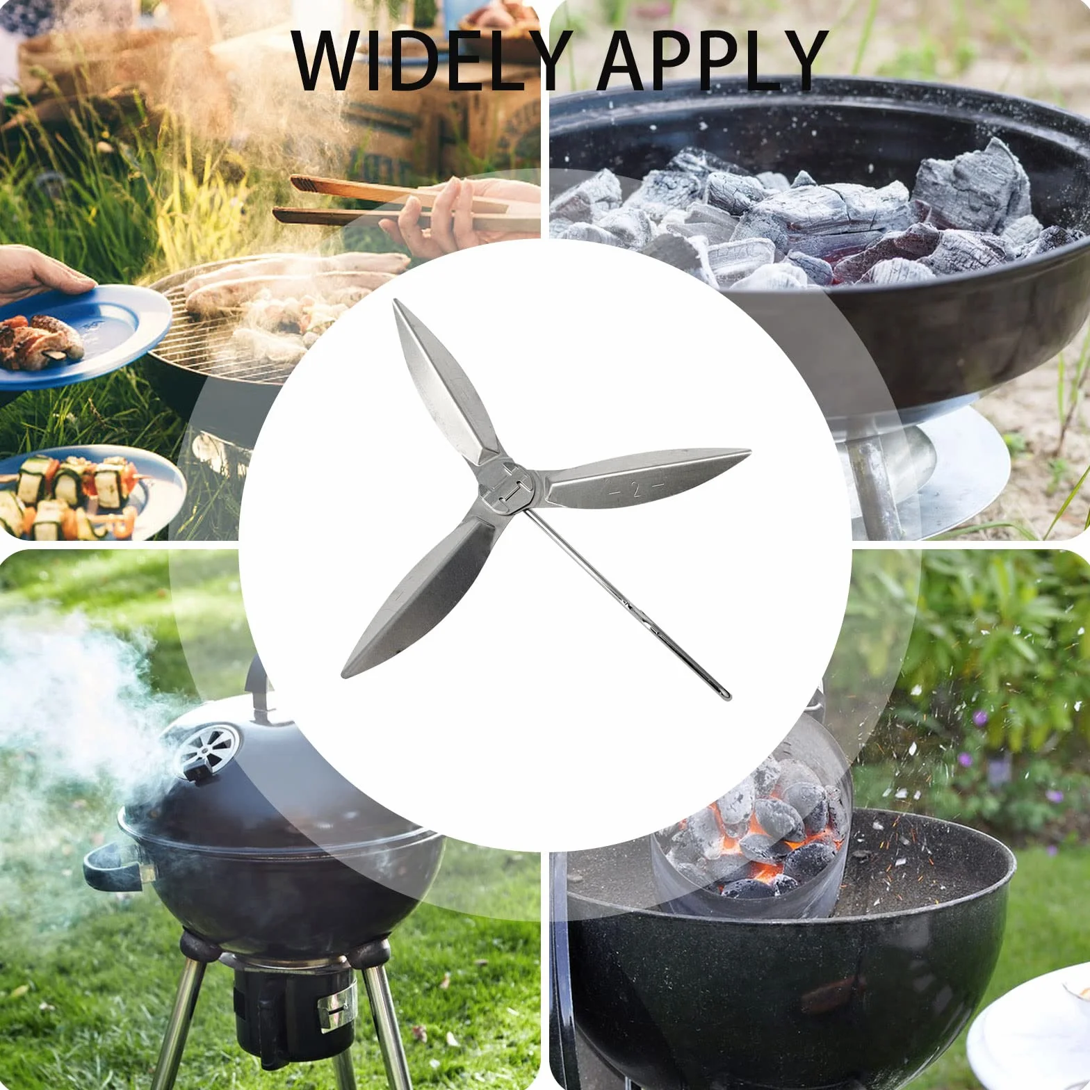 Lot de 2 Systèmes de Nettoyage One Touch de 47 cm, 18-1/2-Inch Kit de Nettoyage One Touch Compatibles avec Les Pièces de Barbecue Weber 7443 90992 3618 307443 307408 90719