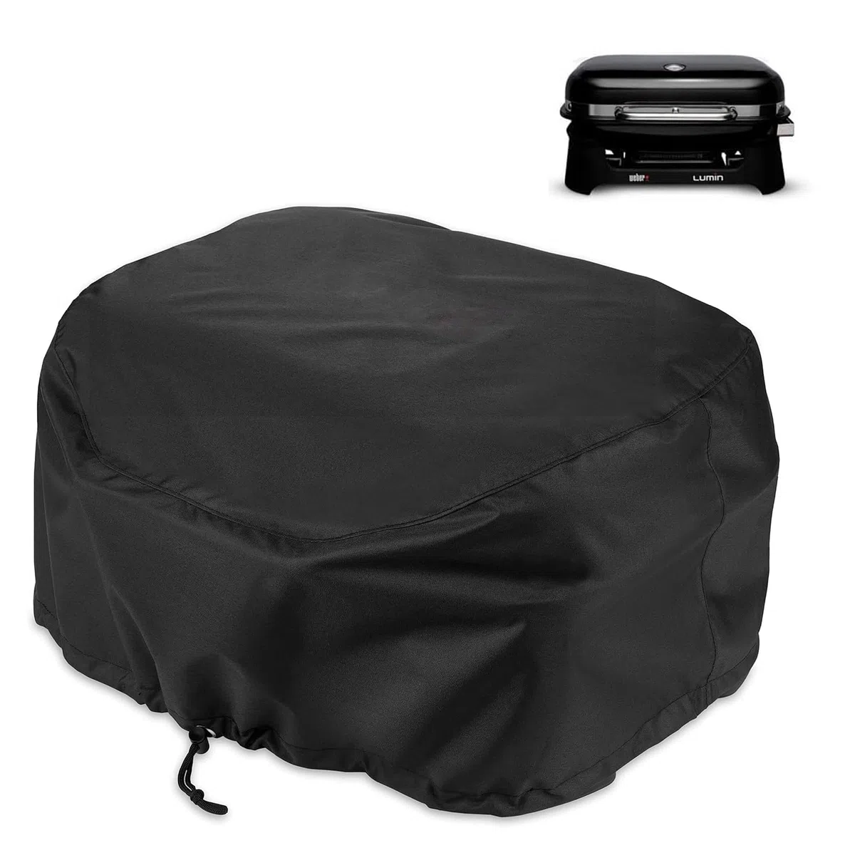 Housse de Protection pour Barbecue électrique Weber Lumin/Compact, Tissu 600D, Robuste, imperméable, résistant aux UV, sans Support, Accessoires de Barbecue d'extérieur