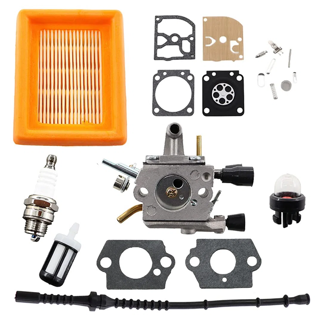 MCHNIC Carburateur avec filtre à carburant tuyau de carburant filtre à air pour Stihl FS120 FS200 FS250 FS300 FS350 FS400 FS450 FS480 débroussailleuse