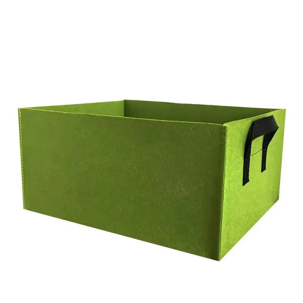 TOP-MAX 3 Sacs Verts Rectangulaires en Tissu Non Tissé pour Plantation, Sacs de Jardin pour Plantes Extérieures, Légumes, Fleurs, Conteneurs de Pépinière, 60cmx30cmx20cm