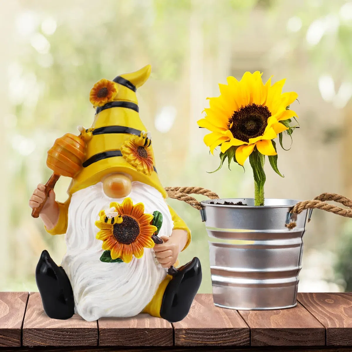 Cadeau Maman, Abeille GNOME Decoration, Statue Jardin Exterieur, Cadeau Anniversaire Femme, Nain de Jardin Rigolo, GNOME Décoration pour Extérieur, Balcon, Cour, Terrasse
