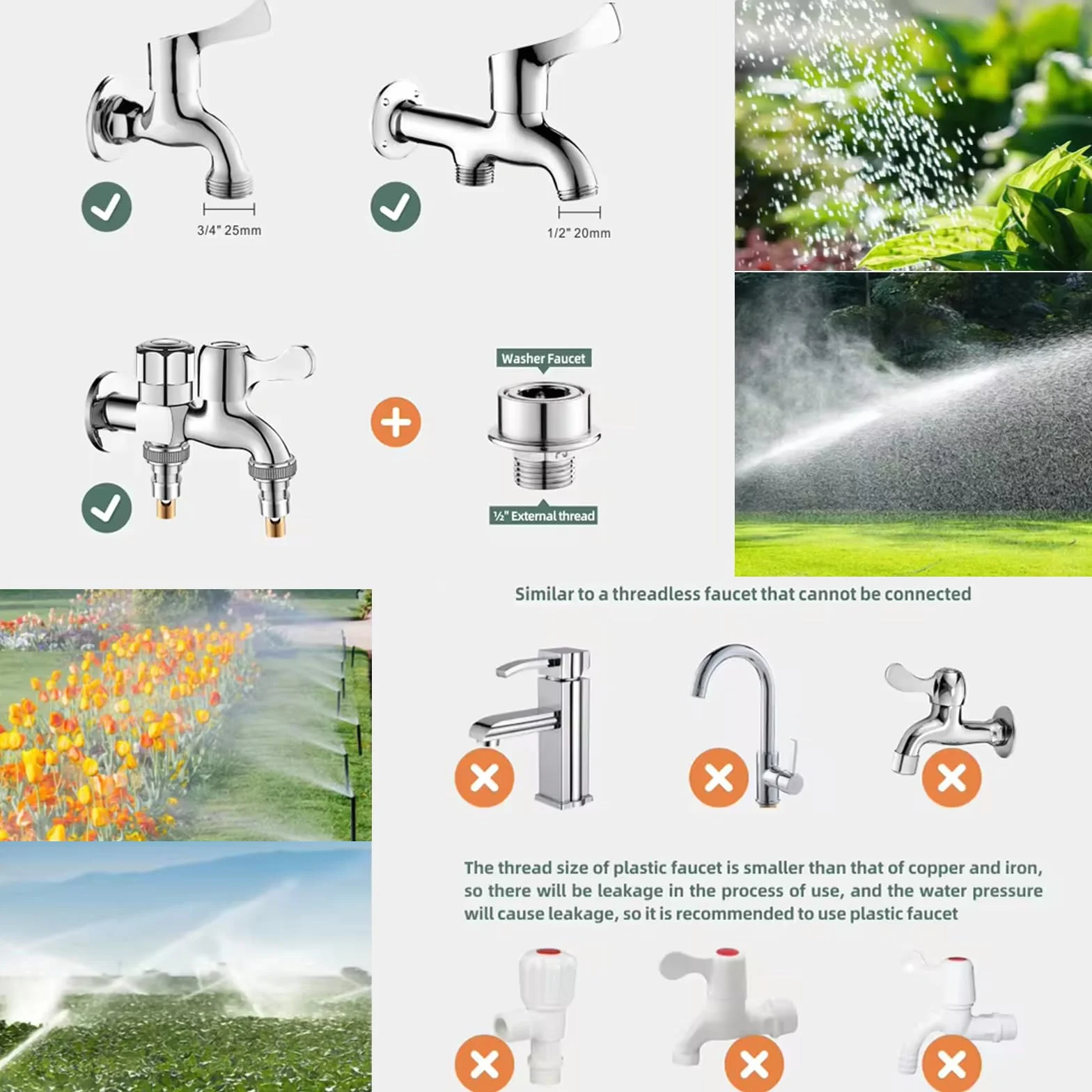 Programmateur d'Arrosage Automatique - Certifié CE, Couvercle Étanche IPX5 pour Jardin et Balcon, Installation sans Outil, Anti-Fuite, Idéal Vacances, Nécessite 2X Piles AA Alcalines