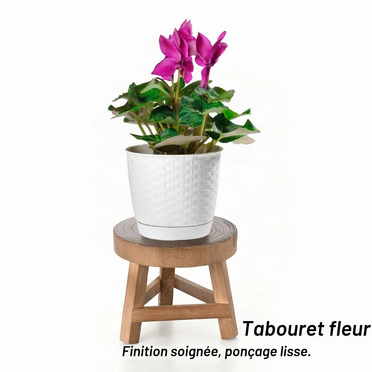 Tabouret en bois, stable et durable, 15 cm de haut, marron, mini tabouret décoratif pour petits bijoux et plantes, idéal pour la cuisine, la salle de bain, la chambre à coucher