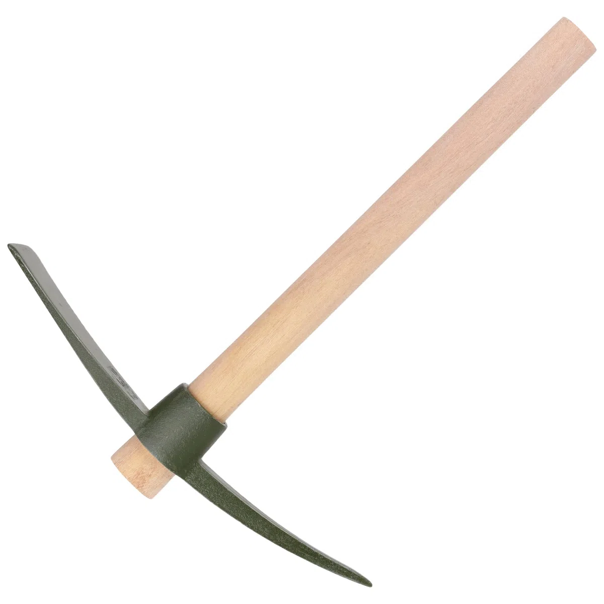 Lot de 2 houes en bois avec manche en bois, pioche de jardin 38 x 29 cm en acier noir