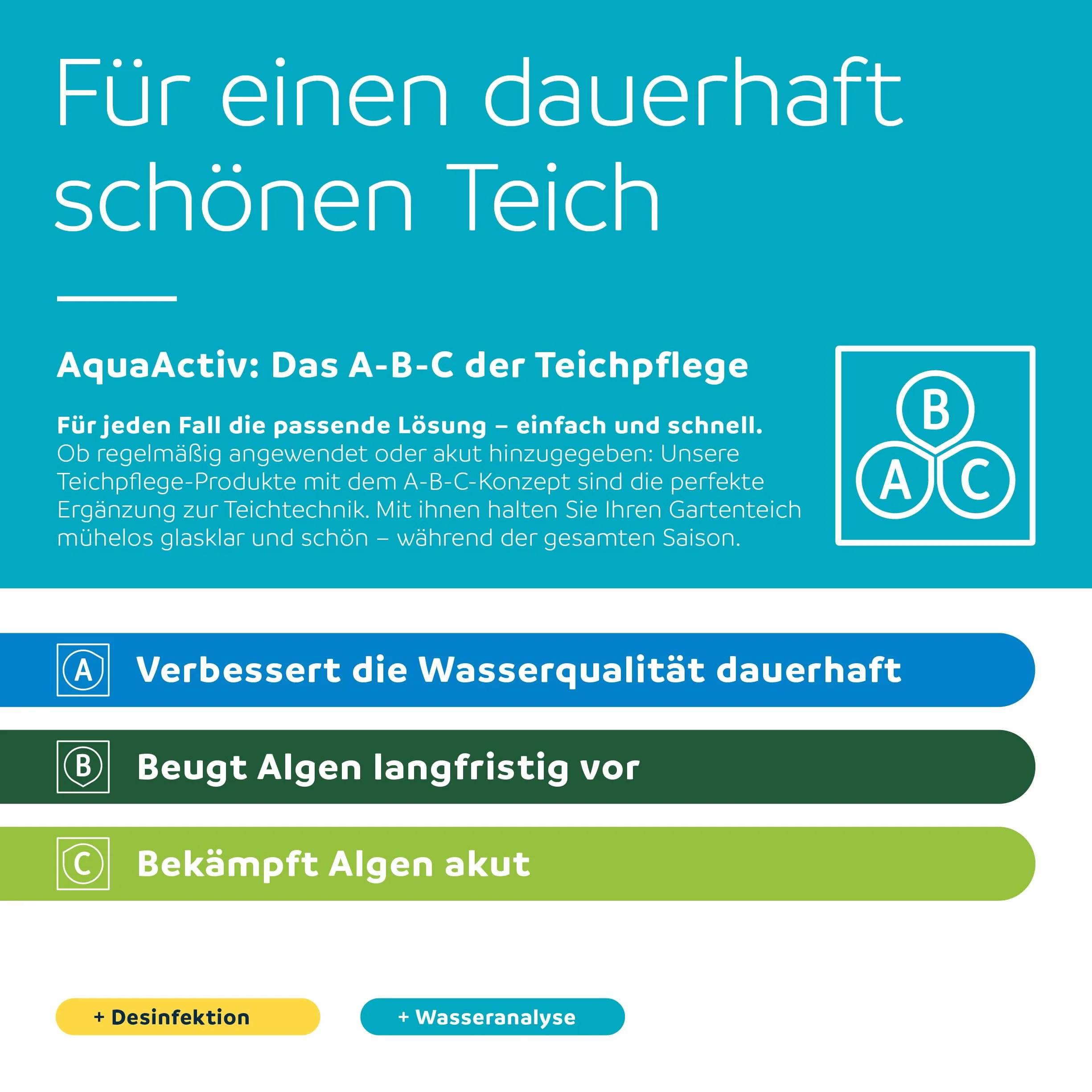 OASE AquaActiv BioKick Care 43155 Soin de l'eau Naturel pour bassins 500 ML – Produit d'entretien hautement Actif avec minéraux naturels pour Une Eau Claire dans l'étang de Jardin, étang à Poissons,