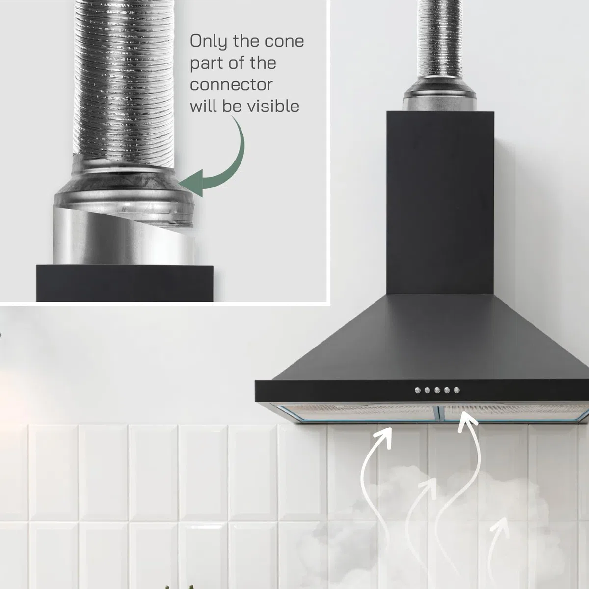 Vent Systems Adaptateur réducteur de conduit de 200 mm à 150 mm pour système CVC, systèmes de ventilation, échappements et tentes de culture (acier galvanisé, 200 à 150 mm)