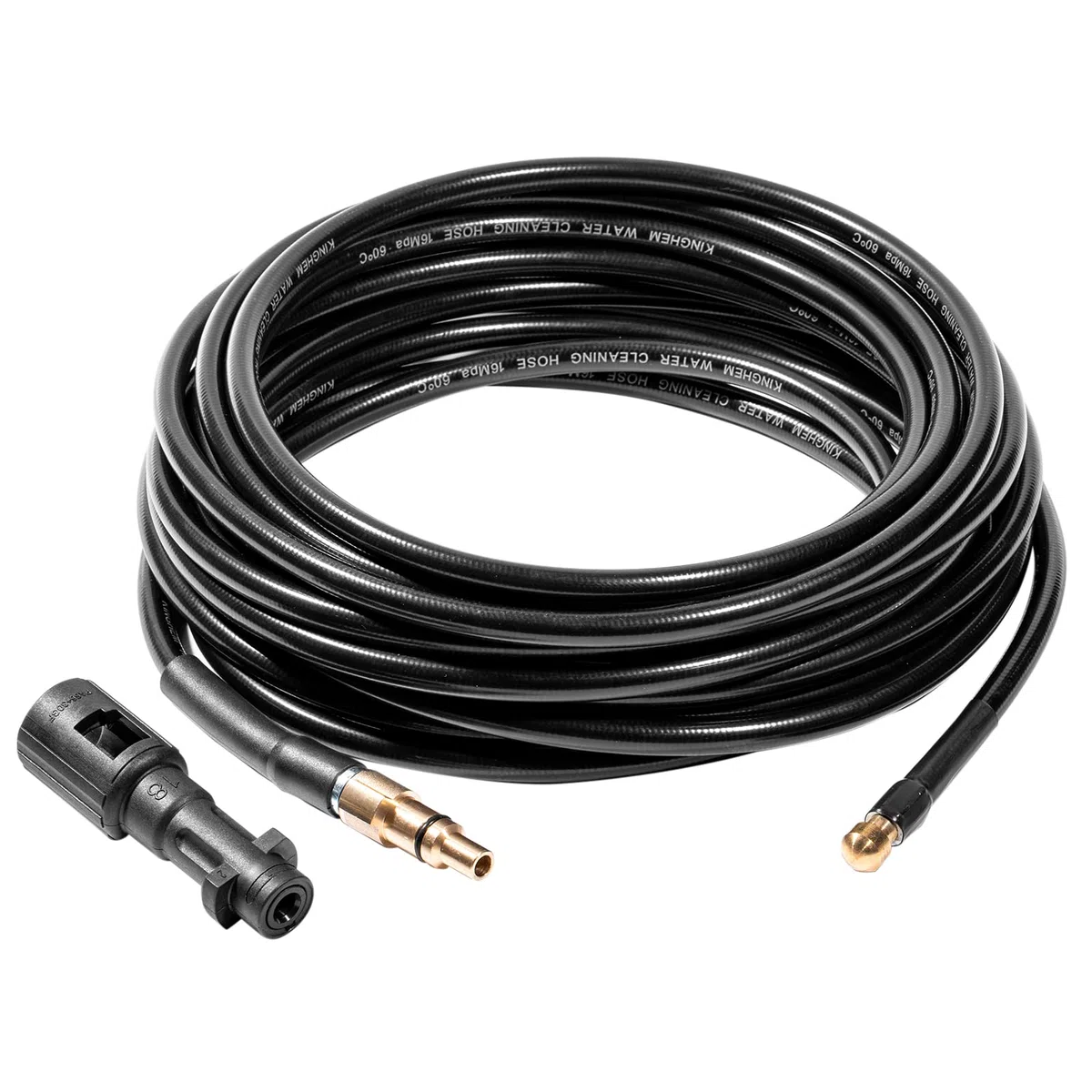 YUET Tuyau Déboucheur de Canalisations 10M/33FT pour Nettoyeur Haute Pression Karcher K2 K3 K4 K5 K7 et Lavor, 3200 psi 220 Bar, Sonde de Débouchage Flexible Tuyau de Vidange avec Adaptateur