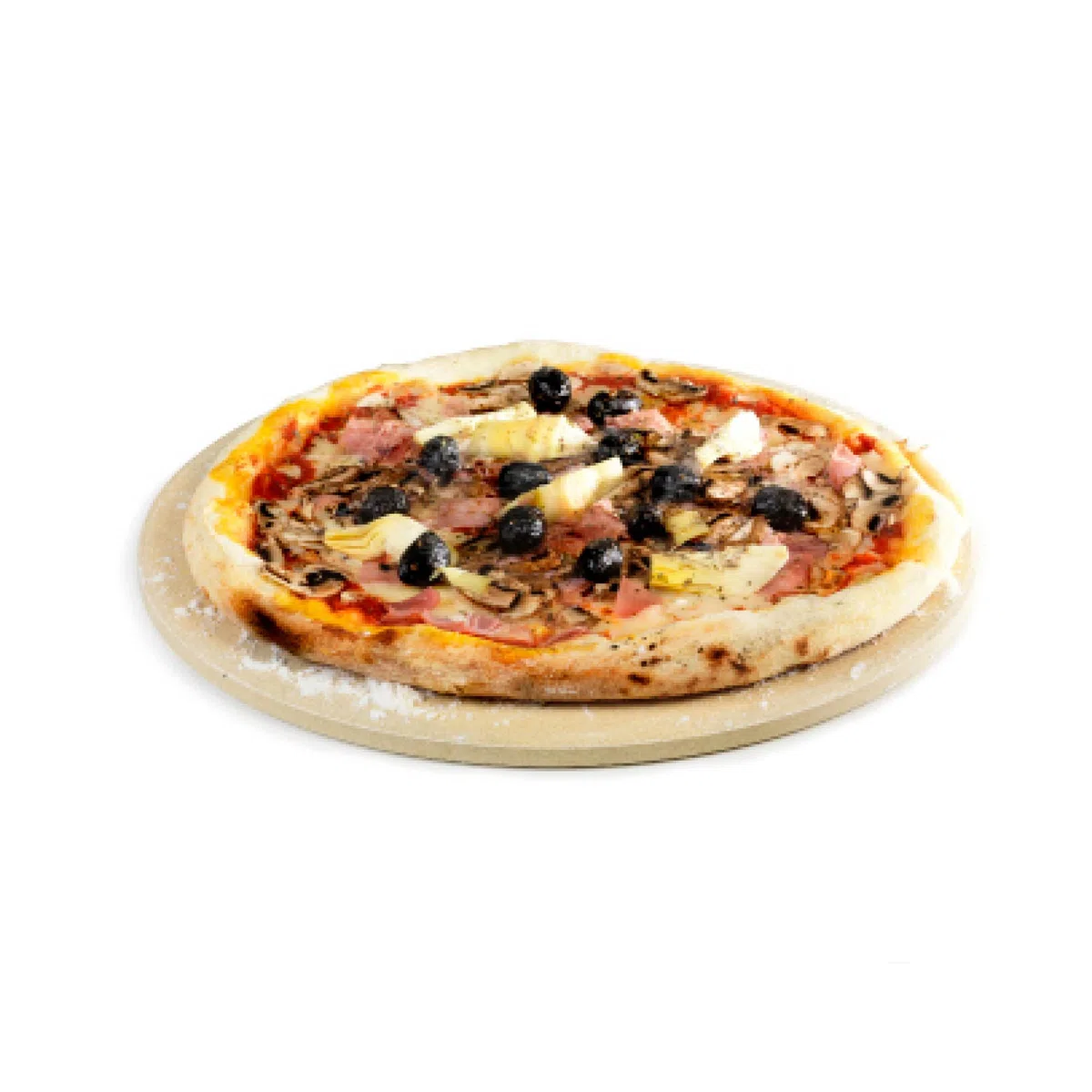 Barbecook pierre à pizza universelle, accessoire barbecue, en argile, réfractaire, 36cm