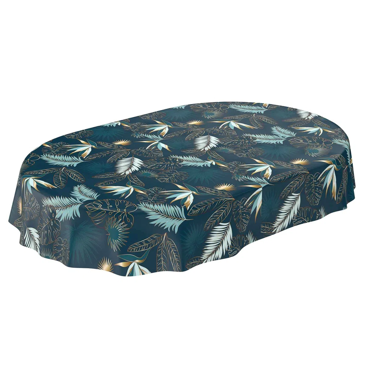Anro Nappe en toile cirée, lavable, couleur marbre gris