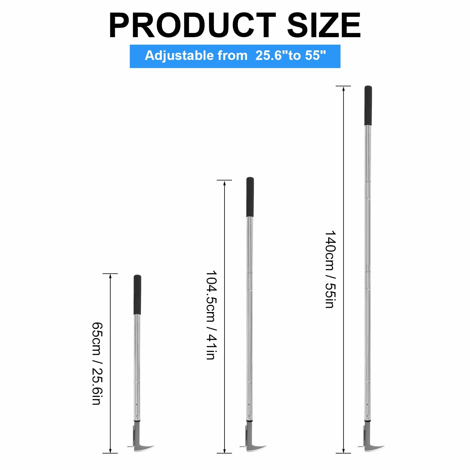 Couteau désherbeur Manuel,désherbeur à Manche Long,138-105-69cm réglable,Outil Désherbage pour Jardin，désherbeur Ergonomique