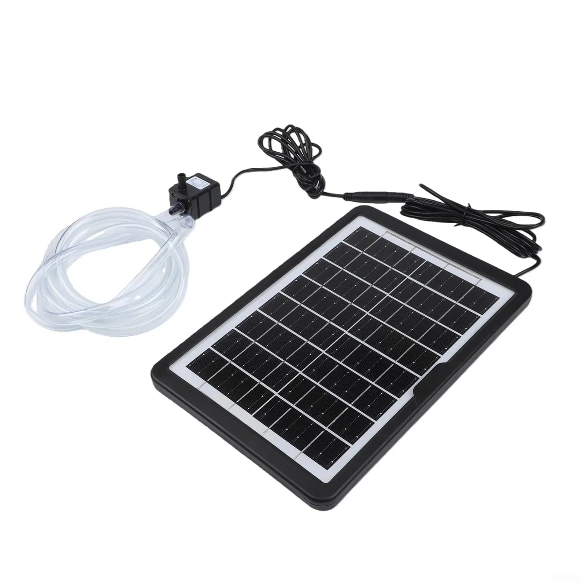 Pompe solaire submersible 6 W 9 V pour aquarium, bassin, fontaine de jardin avec double sortie pour une sortie d'air équilibrée