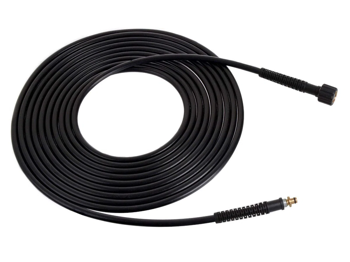 TECHKAR Tuyau d'Extension pour Nettoyeur Haute Pression - Tuyau de Rechange de 10 m - Ancien Modèle Adaptateur M22x10 mm - 200 Bar - Accessoires pour Karcher K2 K3 K4 K5 K6 K7 Home Series