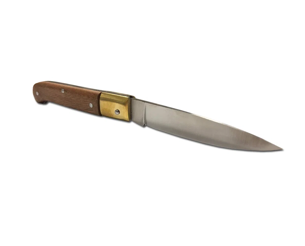 AUSONIA - COUTEAU DE POCHE CM 19,5 MODÈLE CALABRAIS AVEC LAME EN ACIER INOX DE 8 CM ET MANCHE EN BOIS