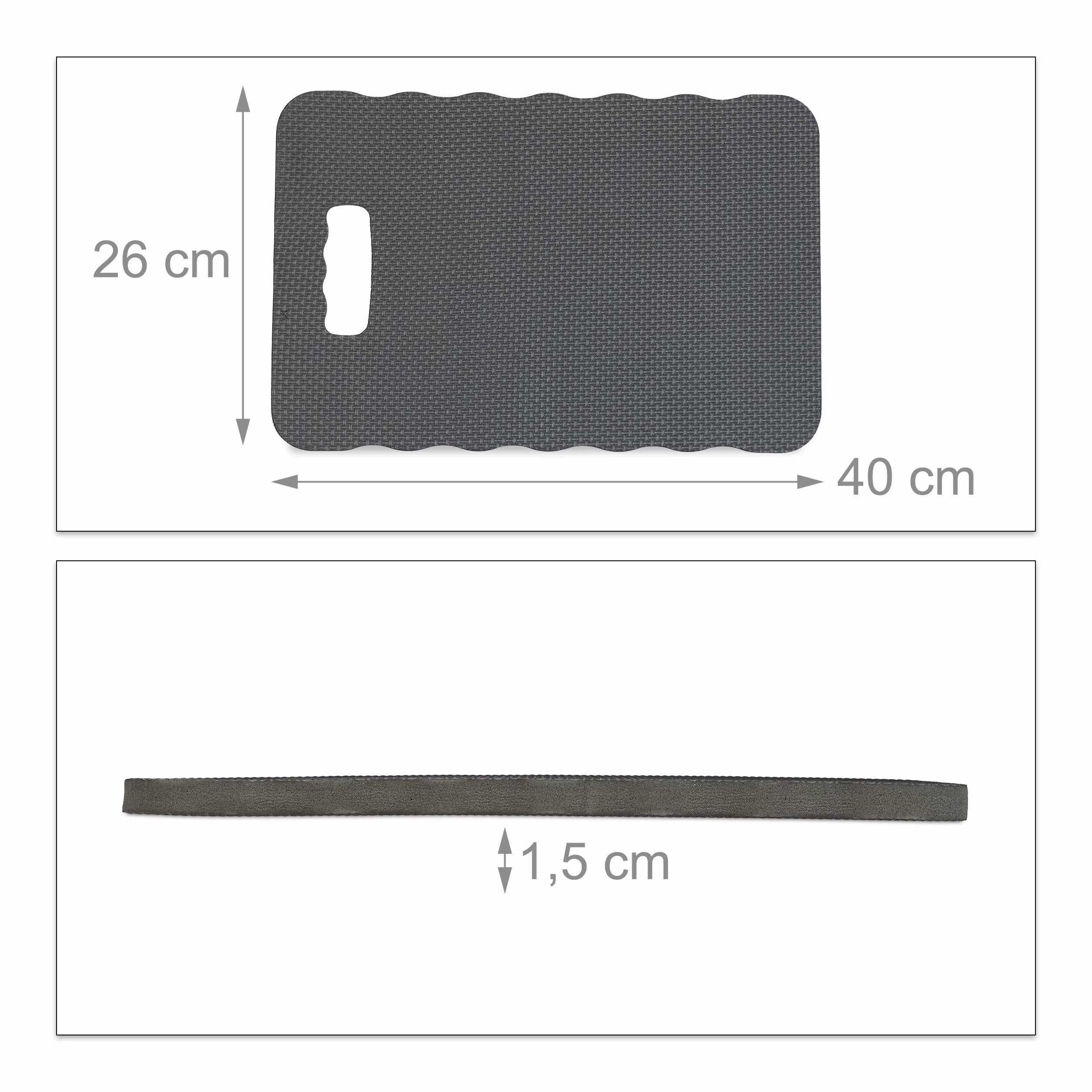 Relaxdays Planche Genoux Jeu de 2, pour Travail dans Le Jardin; Atelier, Maison, Tapis de Protection; lxP 40 x26 Noir