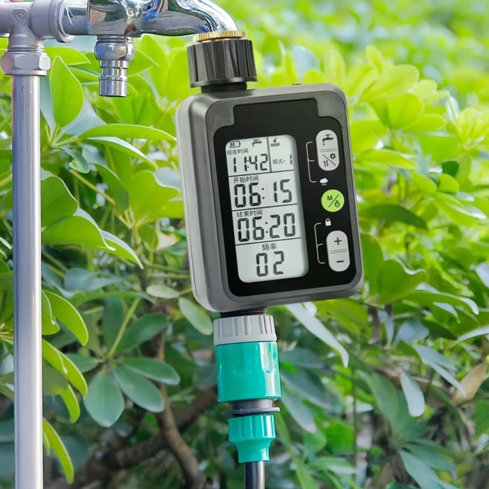 Contrôleur d'irrigation de jardin avec paramètres programmables, minuterie automatique avec retard de pluie pour arroseurs extérieurs