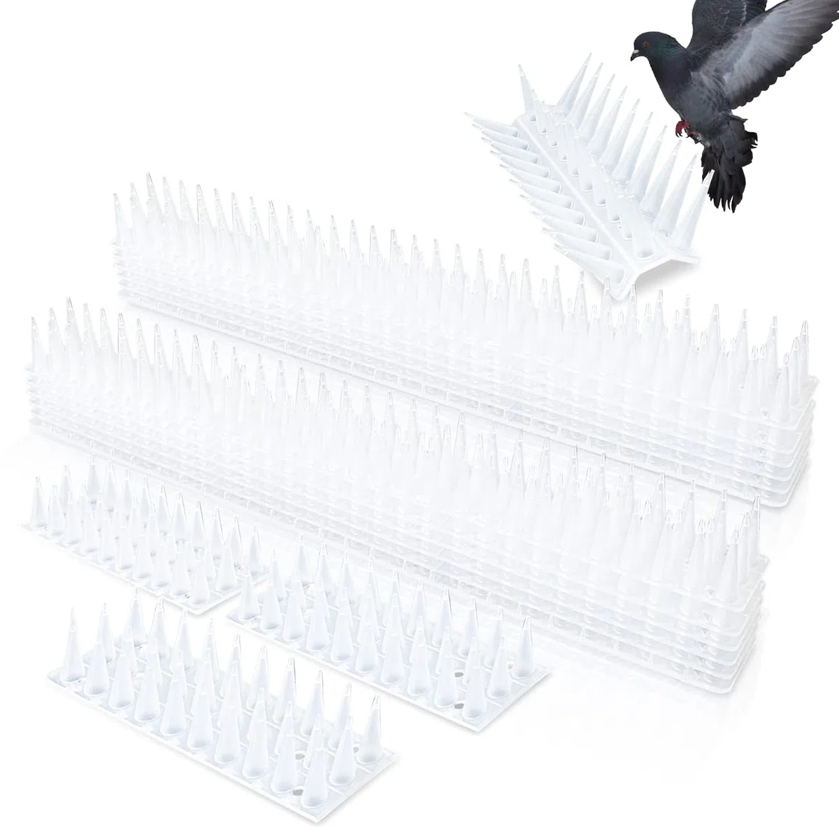 Pic Anti Pigeon en Plastique 5.16M Transparent Pique Anti Pigeon Balcon Anti Pigeons pour Balcon Kit Repulsif Oiseaux Pic Anti Chat pour Moineaux Corneilles Chat