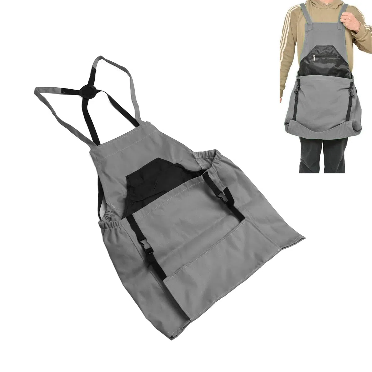Sac de Cueillette de Fruits, Tablier de Pardening avec Poches et Pochette de Récolte, Sac de Cueillette de Légumes, Pommes, Baies, Jardin, Grande capacité à Dégagement Rapide