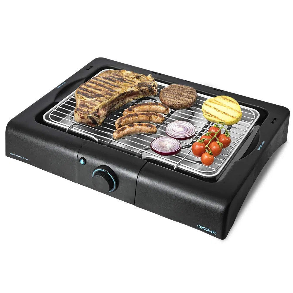 Cecotec big Barbecue de Table électrique PerfectSteak 4200 Way de 2400 W, Gril en Acier Inoxydable et Hauteur Ajustable sur 3 Niveaux, Noire