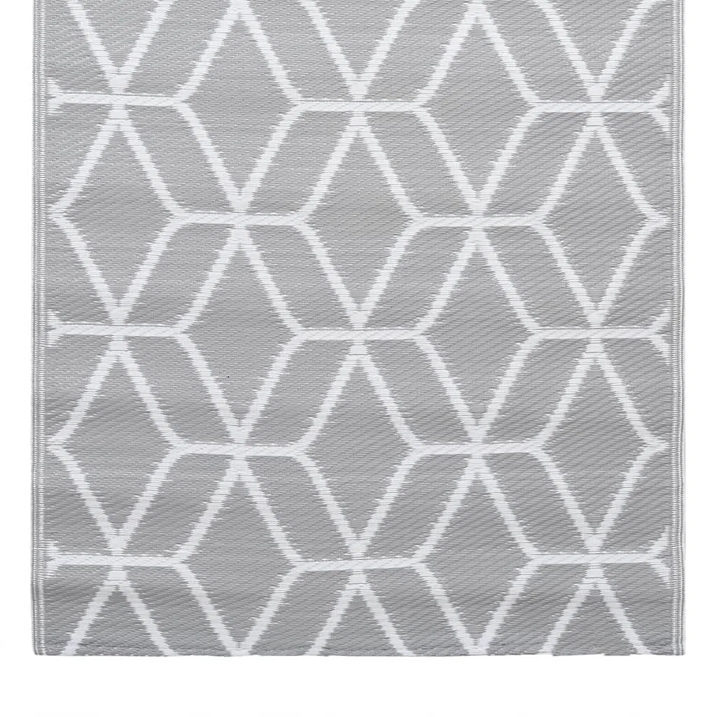 vidaXL Tapis d'Extérieur Tapis d'Entrée Tapis Décoratif Salon Salle de Séjour Balcon Patio Terrasse Maison Intérieur Gris 80x150 cm PP