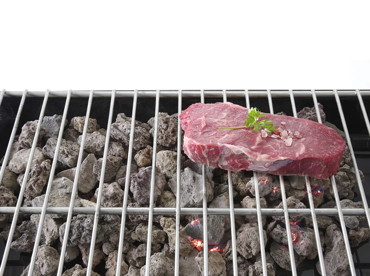 HENDI Pierres de Lave, Gros/Grand, pour Différents Types de Grills et Barbecues à Gaz, Roche Volcanique Naturelle, Pierre Réfractaire, Boîte de 5 kg