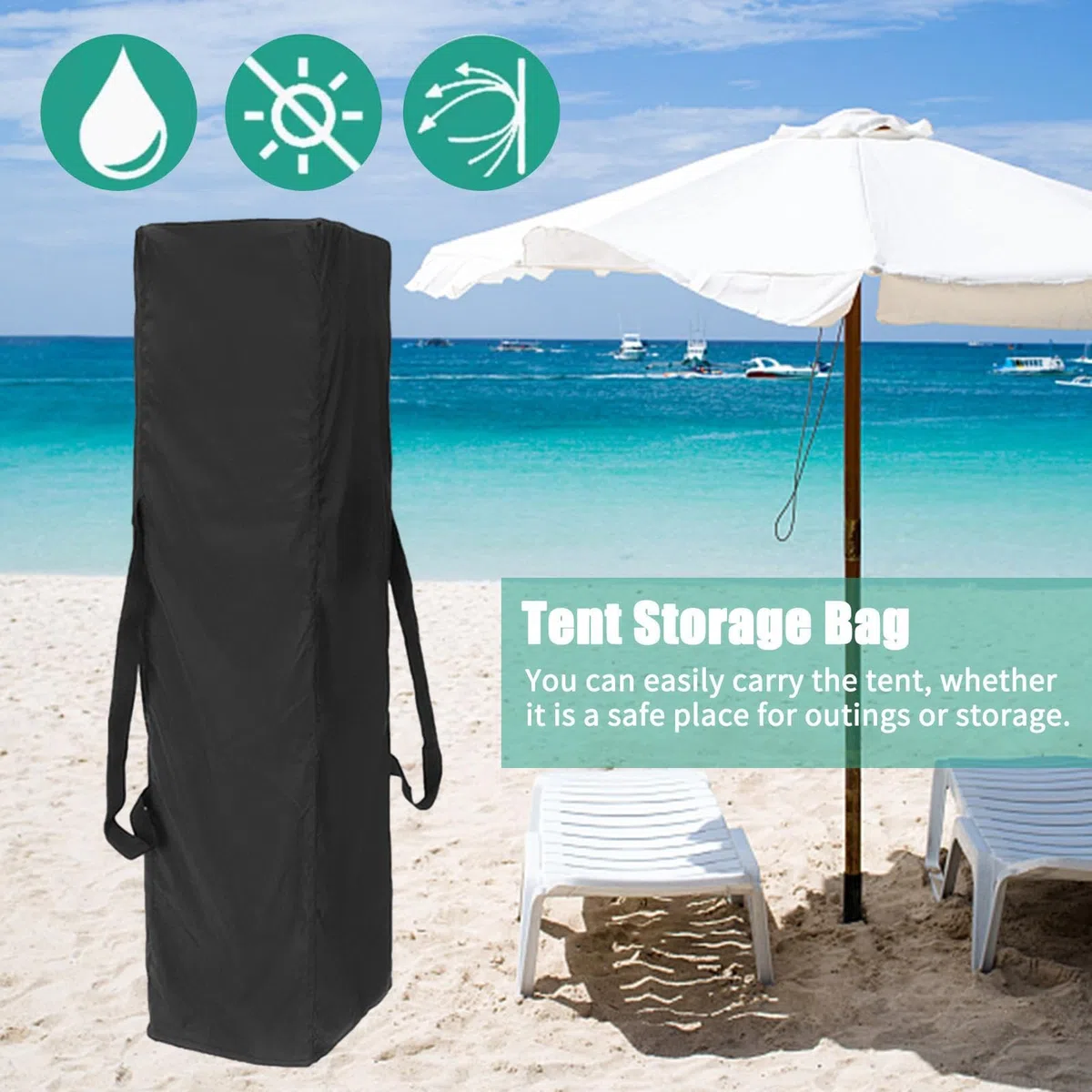 Sac de Rangement pour Tonnelle de Jardin Pliante, Portable Sac de Auvent Pliable, Imperméable Anti-UV Anti-poussière Sac de Transport pour Tonnelle Gazebo Tente Pavillon pour Voyage, Camping, Jardin