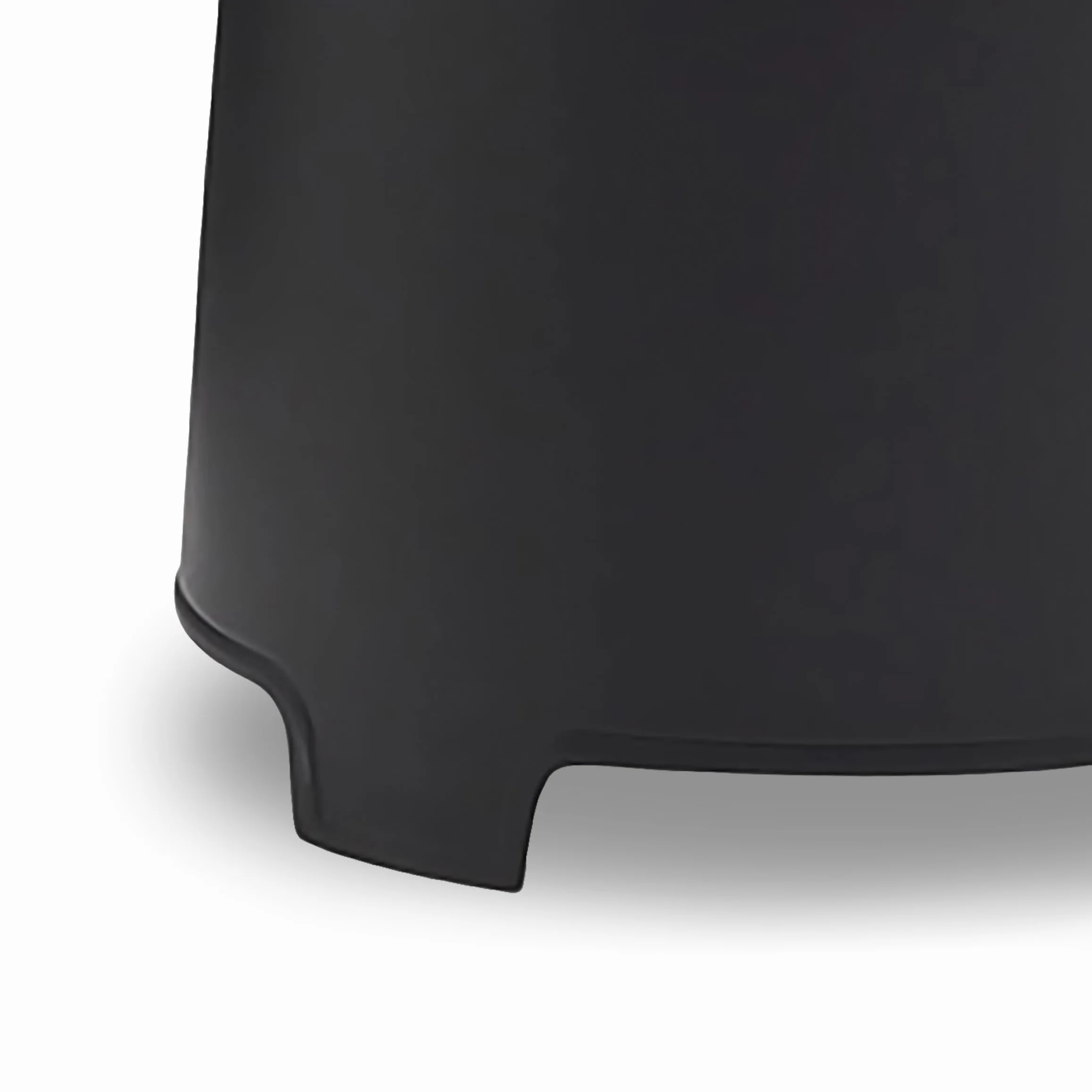 Table d'appoint ronde en plastique anthracite - 46 x 40 cm - Table basse de jardin empilable - Spetebo