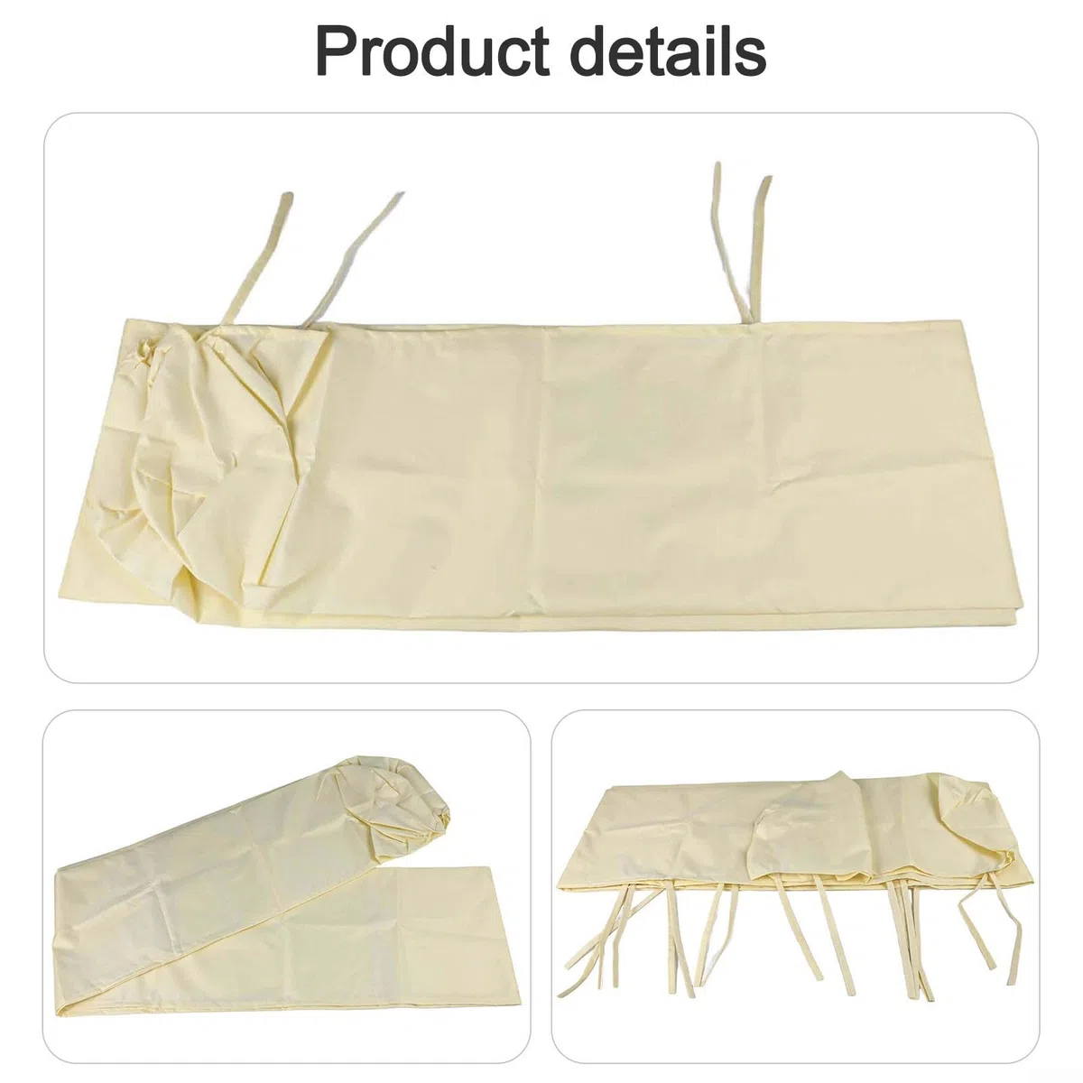 HpLive Bâche de protection en tissu 420D pour store banne à bras articulé, imperméable, résistant aux intempéries, beige (4,5 m)
