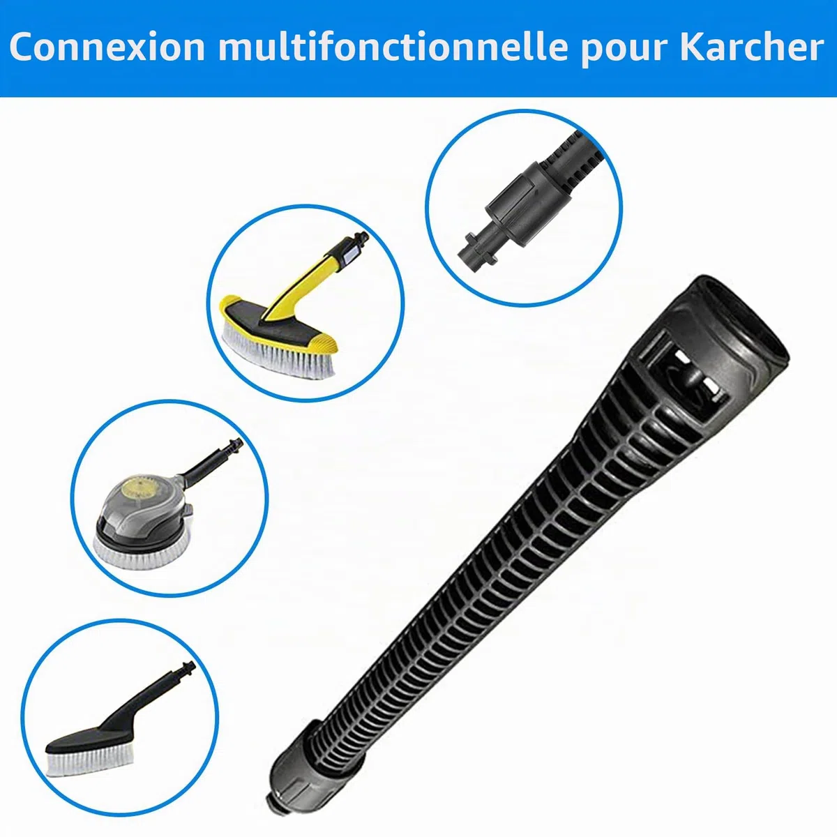 Prolongateur de Lance pour Karcher K2 K3 K4 K5 K6 K7, Tube de Jet, Prolongation de 0.4M, Canne de Prolongement pour Pistolet de Pulvérisation de Rechange, 2 Pièces