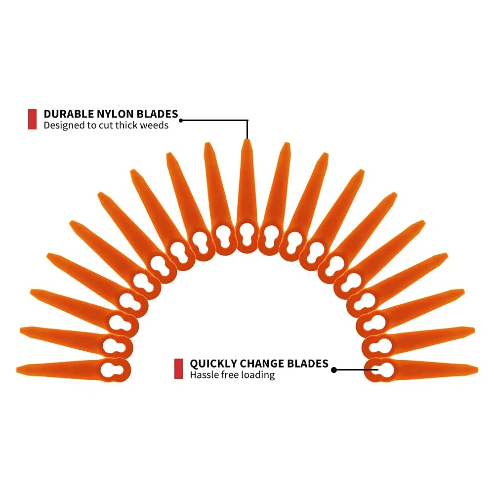 FourShow Lot de 100 Lames Compatible pour Coupe Bordure Stihl PolyCut 2-2 PolyCut 3-2, FSA 45 FSA 57 FSE 52, Lames en Plastique pour Coupe Bordure Stihl sans Fil
